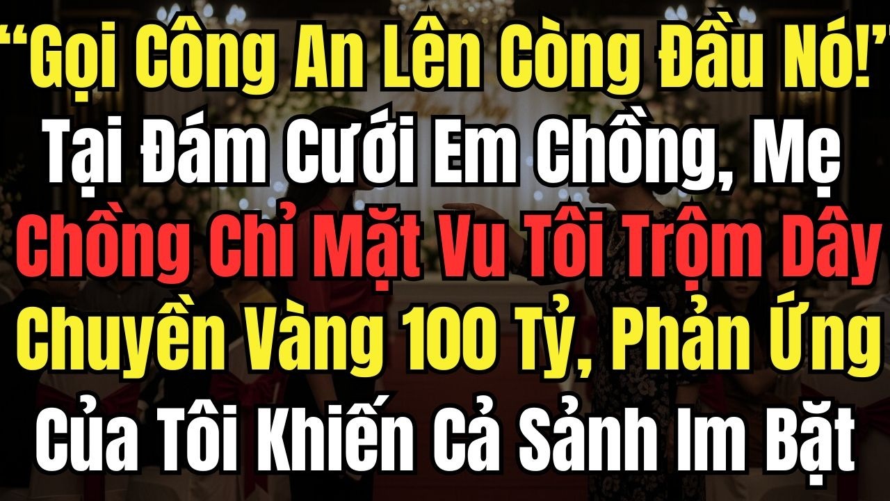 “Gọi Công An Lên Còng Đầu Nó” Đám Cưới Em Chồng, Mẹ Chồng Chỉ Mặt Vu Tôi Trộm Dây Chuyền Vàng 100 Tỷ
