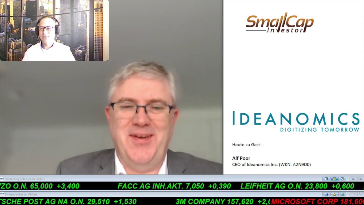 SmallCap-Investor Interview mit Alf Poor, CEO von Ideanomics Inc. (WKN ...