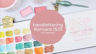 Handlettering Journal Idea With Dip Pen + Watercolors