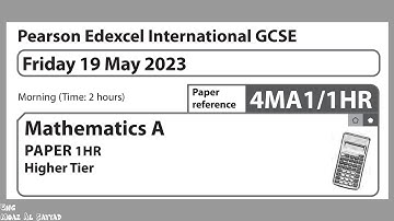 May/June 2023 4MA1/1HR | Edexcel IGCSE Maths (OL) – Full Paper Solution