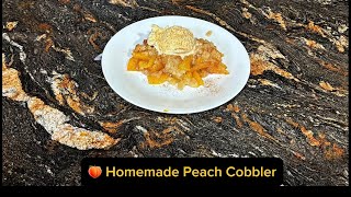 Homemade peach cobbler
