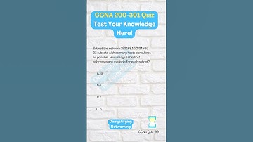 CCNA Quiz 99:IP Subnetting 2 #ccnacertification #ccnaroutingandswitching #networking #subnetting