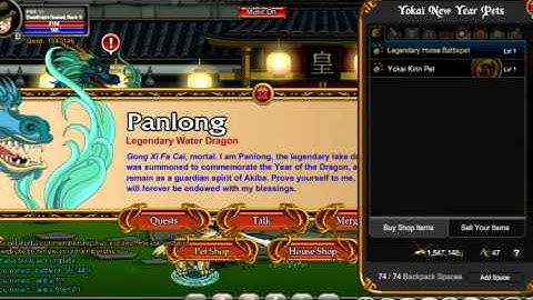 AQW Yokai New Years Pet Shop ( Chinese New Year) + Nulgath Pet