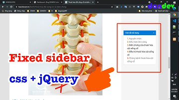 cách fixed sidebar sử dụng css jquery | dandev