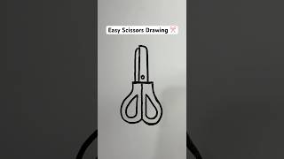 Easy Scissors Drawing #shorts #scissors #art #stepbystep