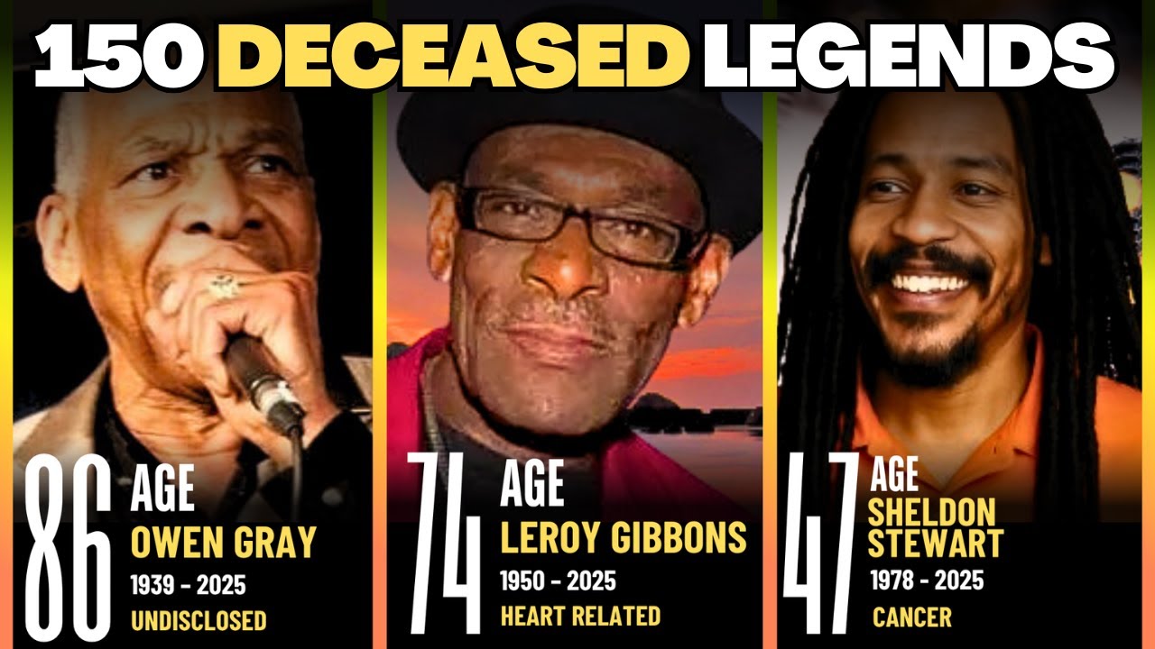 150 Deceased Reggae & Dancehall Artistes – Ages & Causes of Death Revealed
