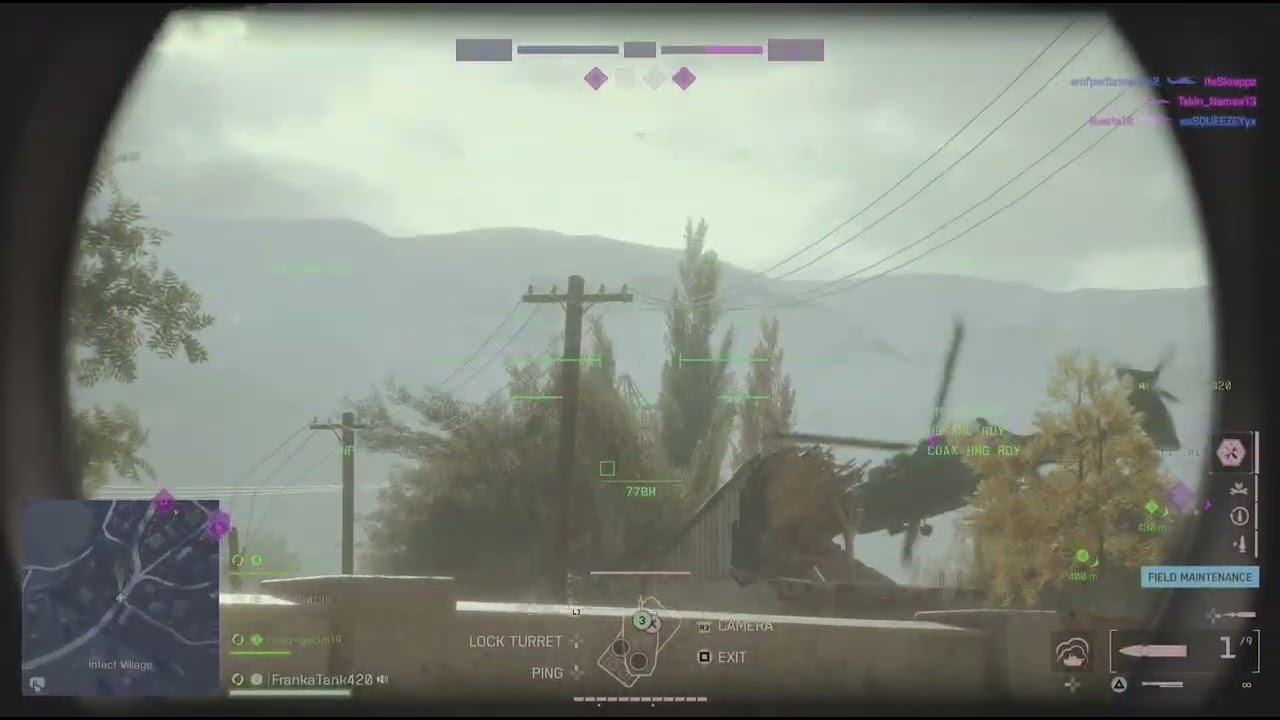 Battlefield 6 tank commander snipes helo through  trees