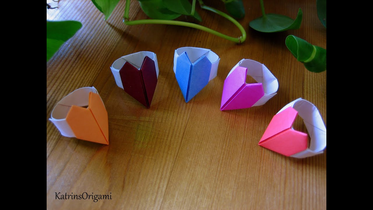 Origami ♥ Heart Ring ♥ YouTube