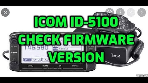 ICOM.ID-5100 Check Firmware Version