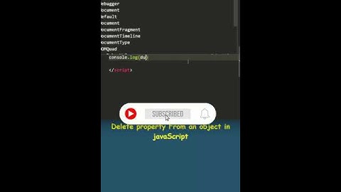 Delete property from an object in #javascript #shortsfeed #shortvideo #shorts #short #shortvideo