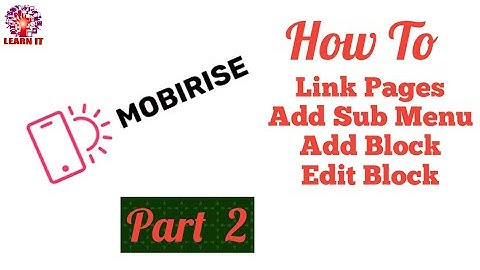 How to create website in mobirise part 2/how to link pages/how to add and edit block