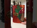 Hand painted veg ram leather journal or book for a craft sale