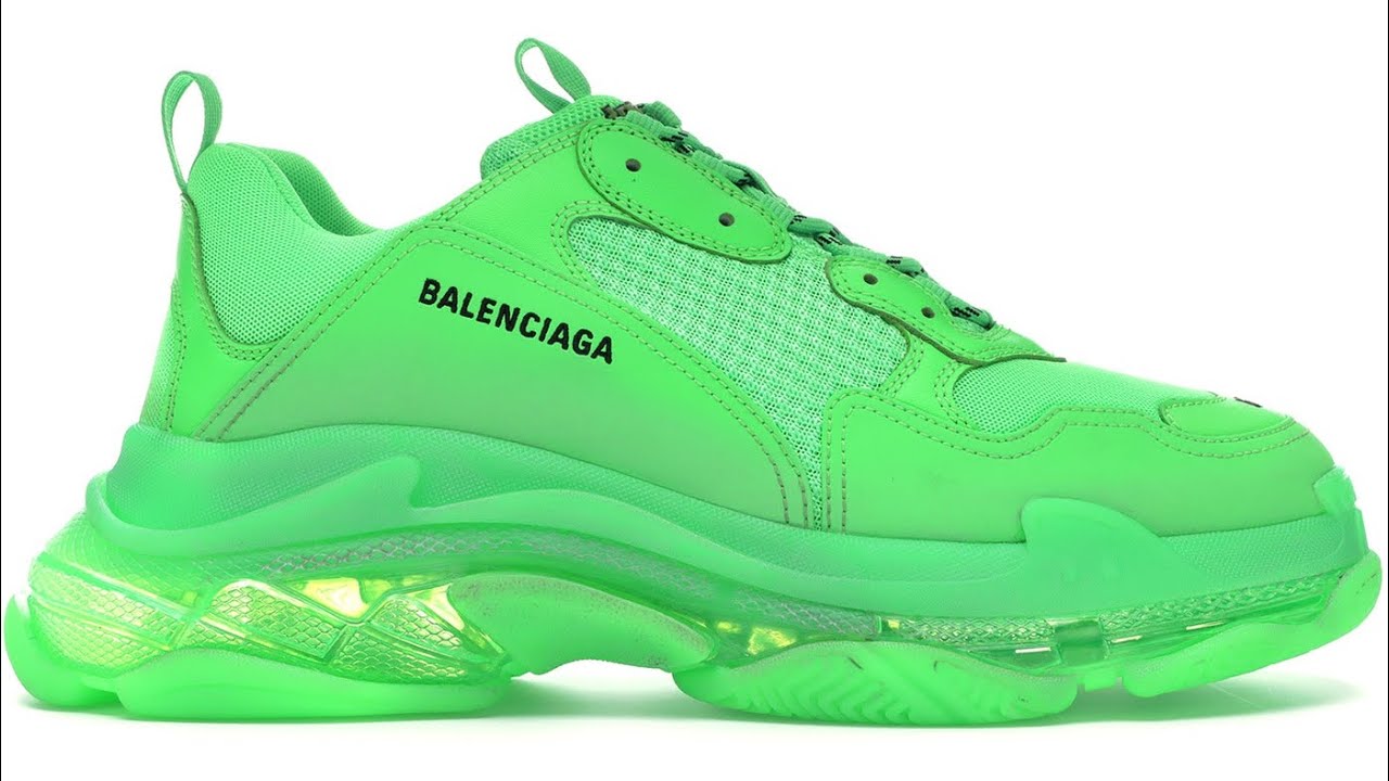 balenciaga sneakers lime green