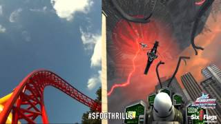 Six Flags Over Georgia VR Experience on Dare Devil Dive POV