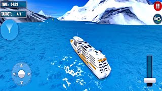 【GAME】| 🎮ขับเรือหรูชมภูเขาน้ำแข็ง | Sea Captain Ship Driving Simulator | 3IN1【MOBILE GAMEs】❤️ screenshot 3