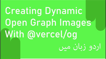 Creating Dynamic Open Graph Images using Next and @vercel/og