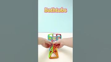 Let’s build a bathtub with Condis magnetic building blocks for our hero!😂 #magnetbausteine