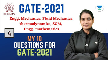 Day 4 - My 10 Questions for GATE 2021 | EM, SOM, FM, TD & Engineering Mathematics | Lamiya Naseem
