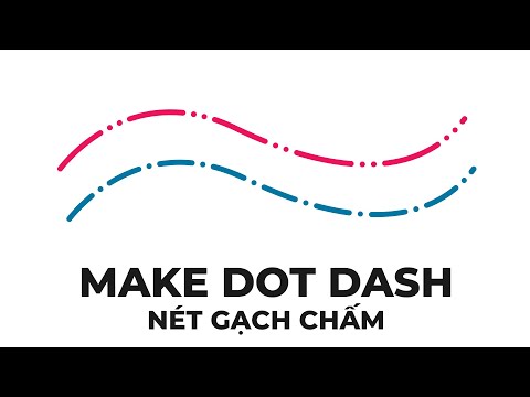 Make DASH-DOTTED LINE by Photoshop [Tạo nét gạch chấm] Vietnamese audio