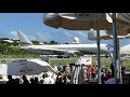 JET BLAST on New Years Day at Sunset Bar Maho Beach St Maarten - Roman Abramovich Boeing 767 Jet