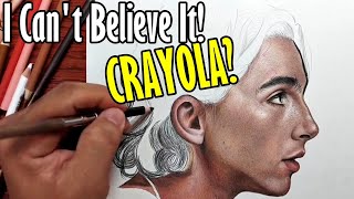 Didn't Expect It! Trying Realistic Skin Tone with CRAYOLA Colored Pencil, Drawing Challenge Tutorial