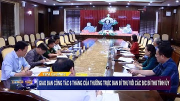 Thường trực Ban Bí thư giao ban công tác 6 tháng với các đồng chí Bí thư Tỉnh ủy, Thành ủy