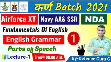 कर्ण  Batch 2021 || ENGLISH || CLASS- 1 || NDA/Airforce XY/Navy AA/SSR || By DGG