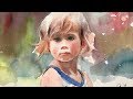 Portrait #116 - How to Paint a Loose Watercolor Portrait of a Young Girl