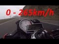 BMW S1000R - Acceleration 0-265km/h & Startup & Exhaust Sound & Burnout & Wheelie