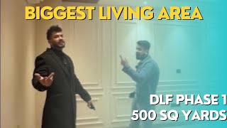 BIGGEST LIVING AREA for a 500 SQ YARDS BUILDER FLOOR in DLF 1, Gurugram.