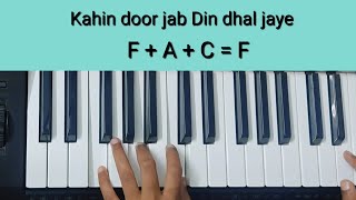 Kahin Door Jab Din Dhal Jaaye Tutorialmelodychords  Anand  Keyboard