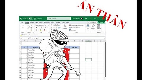 Cách ẩn dữ liệu trong excel