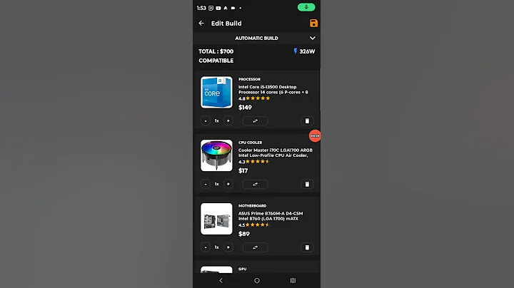 $700 All Intel Christmas PC PCPARTPICKER Build List 2025 #intelpc #$700 #700dollar #GPU #BUDGETPC