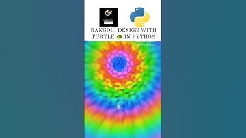 RANGOLI DESIGN WITH TURTLE 🐢 IN PYTHON PROGRAMMING 🌟#rangoli #design #turtle #python #youtubeshorts