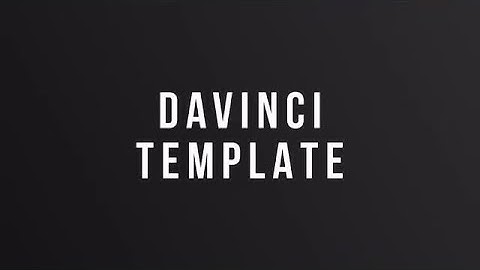 Minimal Opener - Simple Promo DaVinci Resolve Templates