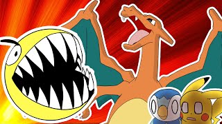 Pacman Vs Charizard And Pikachu 2D