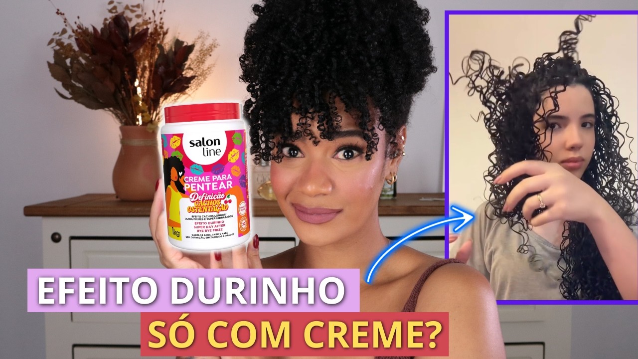 TESTANTO SALON LINE 🤔 CREME DE PENTEAR COM EFEITO DURINDO PERFEITO? •  Pattesta