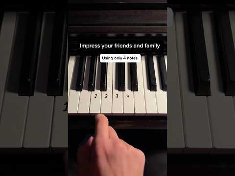 Using Only 4 Notes Piano Tutorial Piano Pianolessons Trythis