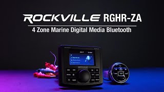 All About Your Rockville RGHRZA 4 Zone Marine Gauge Hole Receiver Bluetooth App Control+Remote