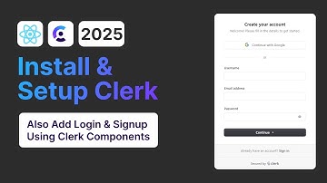 How to Install and Setup Clerk Authentication In React JS 2025 With Basic Login & Signup Components