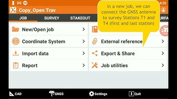 How to - X-PAD Ultimate - Open Traverse (survey and calculate)