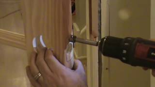 How To Cut A Door Knob Hole In A Slab Door