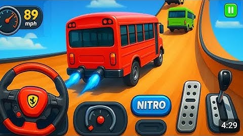 CRAZY BUS MEGA RAMP || IMPOSSIBLE RACING BUS STUNT || IMPOSSIBLE TRACK ANDROID GAMEPLAY VIDEO P-3