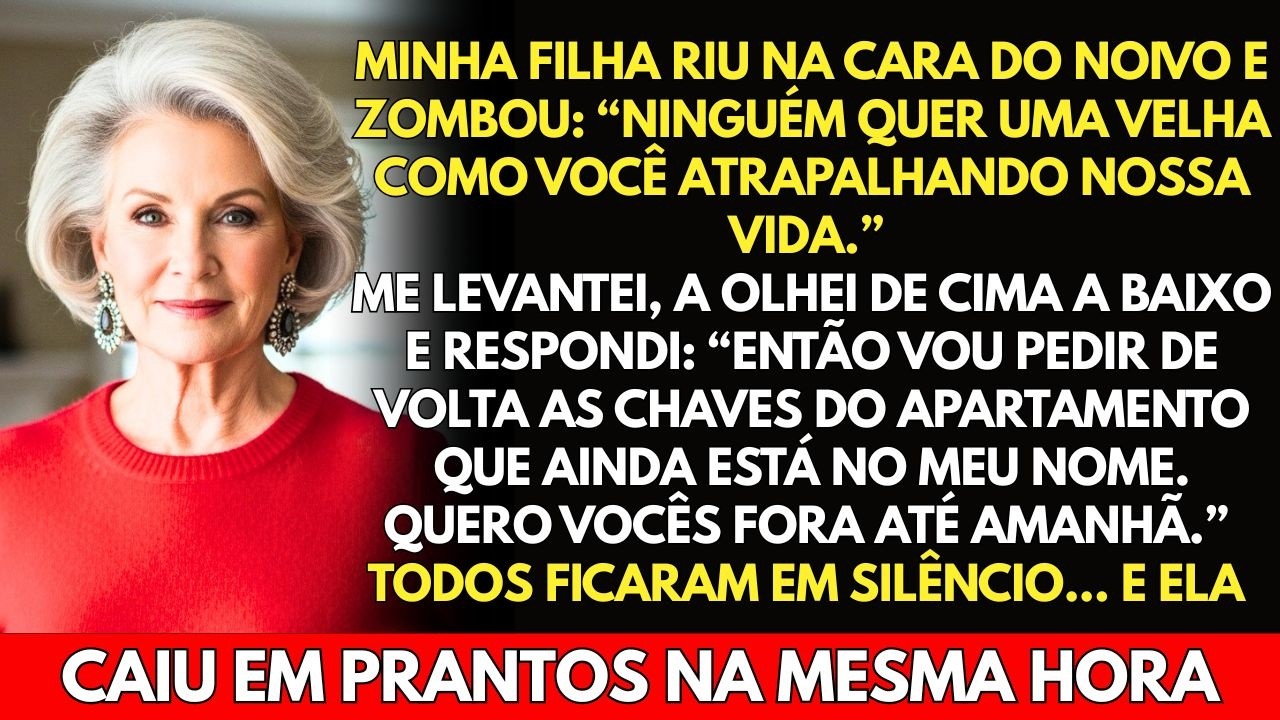 Estava na sala do apartamento da minha filha, de visita, e ela olhou para mim da cabeça aos pés com desprezo. Na frente do noivo, disse: “Ninguém quer uma velha como você, atrapalhando nossa...