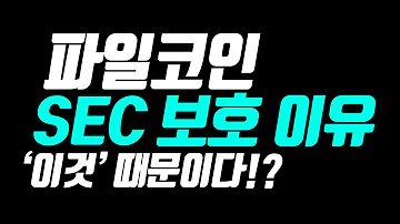 파일코인 그레이스케일 Sec로부터 보호하는 진짜 이유는 이것때문