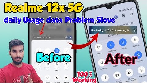 Realme 12x 5G me Usage data kaise Show Kare | Realme 12x 5g daily data show setting problem slove