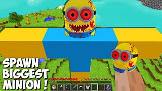 This is a SUPER SECRET WAY TO SPAWN BIGGEST MINION.EXE in Minecraft TITAN SCRAY MINION