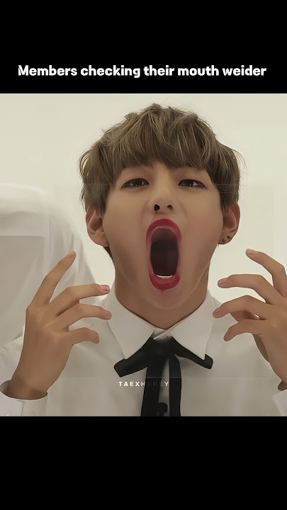 BTS members checking their mouth weider😲🤣🤣#rm #jin #jimin #jhope #suga #taehyung #jungkook #btsfunny
