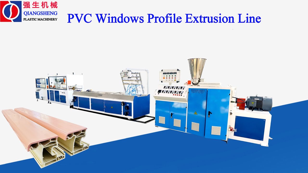 PVC Windows Profile Extrusion Line / Making Machine showing how to make