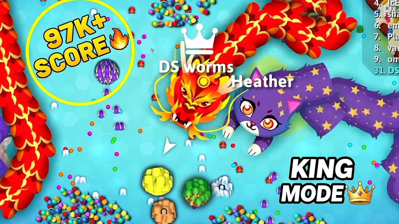 Snake io 🐍 Haira snake | Better Than Last Time 97,000+ Score 🏆 || DS worms